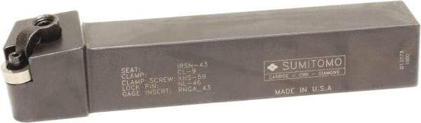 Sumitomo - MRGN, Right Hand Cut, 3/4" Shank Height x 3/4" Shank Width, Negative Rake Indexable Turning Toolholder - 4-1/2" OAL, RNMG 43 Insert Compatibility, Series Multi-Option - Apex Tool & Supply