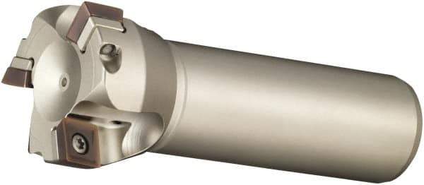 Sumitomo - 80mm Cut Diam, 32mm Shank Diam, 120mm OAL, Indexable Square Shoulder End Mill - SOMT Inserts, Cylindrical Shank, 90° Lead Angle, Through Coolant, Series WaveMill - Apex Tool & Supply
