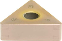 Sumitomo - 6NC-TNGA332 Grade BNC160 PCBN Turning Insert - TiN Finish, 60° Triangle, 3/8" Inscr Circle, 3/16" Thick, 1/32" Corner Radius - Apex Tool & Supply