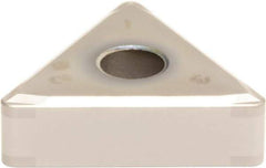 Sumitomo - 6NC-TNGG332 SV Grade BNC200 PCBN Turning Insert - TiN Finish, 60° Triangle, 3/8" Inscr Circle, 3/16" Thick, 1/32" Corner Radius - Apex Tool & Supply