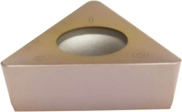 Sumitomo - 3NC-TPGA221 Grade BNC160 PCBN Turning Insert - TiN Finish, 60° Triangle, 1/4" Inscr Circle, 1/8" Thick, 1/64" Corner Radius - Apex Tool & Supply