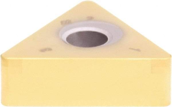 Sumitomo - 3NC-TNGA332 Grade BNC300 PCBN Turning Insert - TiN Finish, 60° Triangle, 3/8" Inscr Circle, 3/16" Thick, 1/32" Corner Radius - Apex Tool & Supply