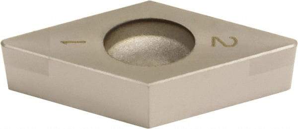 Sumitomo - 2NC-DCGA32.51 Grade BNC300 PCBN Turning Insert - TiN Finish, 55° Diamond, 3/8" Inscr Circle, 5/32" Thick, 1/64" Corner Radius - Apex Tool & Supply