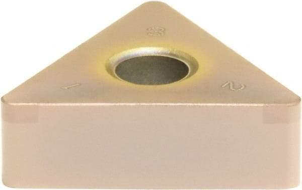 Sumitomo - 3NC-TNGA332 Grade BNC160 PCBN Turning Insert - TiN Finish, 60° Triangle, 3/8" Inscr Circle, 3/16" Thick, 1/32" Corner Radius - Apex Tool & Supply