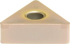Sumitomo - 3NC-TNGA332 Grade BNC160 PCBN Turning Insert - TiN Finish, 60° Triangle, 3/8" Inscr Circle, 3/16" Thick, 1/32" Corner Radius - Apex Tool & Supply