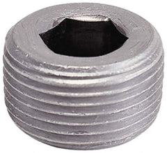 Value Collection - 1-11-1/2, 5/8" OAL, Alloy Steel Socket Pressure Plug - Uncoated, 7/8" Taper per Foot, 23/64" Hex Key - Apex Tool & Supply