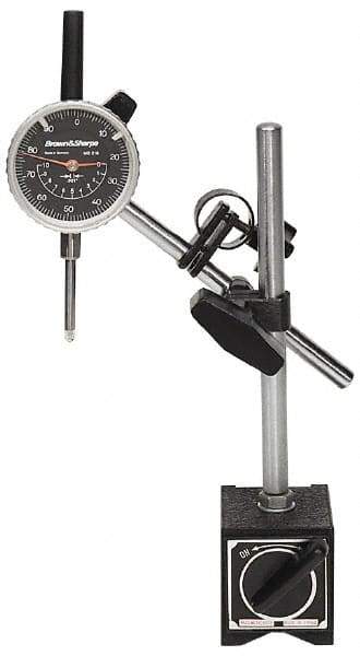 TESA Brown & Sharpe - Indicator and Base Kit - Include Black Face Indicator, Stand - Apex Tool & Supply