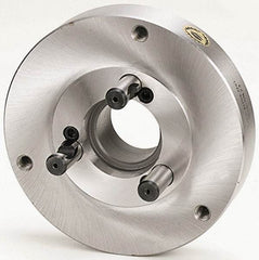 Buck Chuck Company - Adapter Back Plate for 10" Diam Self Centering Lathe Chucks - D1-8 Mount, 3-1/4" Through Hole Diam, 7.858mm ID, 10" OD, 1.534" Flange Height, Steel - Apex Tool & Supply