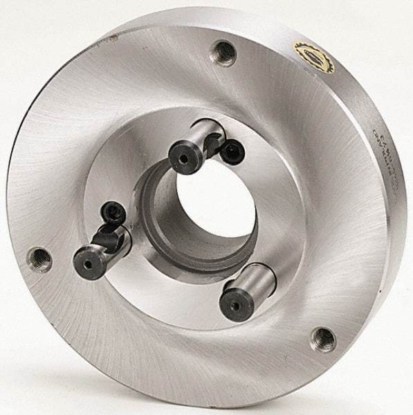 Buck Chuck Company - Adapter Back Plate for 12" Diam Self Centering Lathe Chucks - D1-11 Mount, 2" Through Hole Diam, 10.221mm ID, 12.6" OD, 1.784" Flange Height, Steel - Apex Tool & Supply