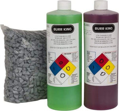 Burr King - Ceramic Carrier, Ceramic Abrasive, Polishing Tumbling Media - Triangle Shape - Apex Tool & Supply