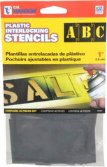 C.H. Hanson - 1 Inch Characters, PVC Plastic Stencil Set - 46 Pieces - Apex Tool & Supply