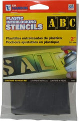 C.H. Hanson - 2 Inch Characters, PVC Plastic Stencil Set - 46 Pieces - Apex Tool & Supply