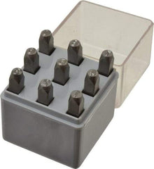 C.H. Hanson - 9 Piece, 3/16" Character Steel Stamp Set - Figures, Standard - Apex Tool & Supply