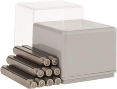 C.H. Hanson - 9 Piece, 1/8" Character Steel Stamp Set - Figures, Heavy Duty - Apex Tool & Supply