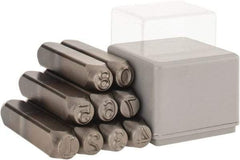 C.H. Hanson - 9 Piece, 3/8" Character Steel Stamp Set - Figures, Heavy Duty - Apex Tool & Supply