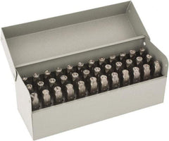 C.H. Hanson - 36 Piece, 1/4" Character Steel Stamp Set - Letters & Figures, Heavy Duty - Apex Tool & Supply