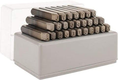 C.H. Hanson - 27 Piece, 3/16" Character Steel Stamp Set - Letters, Low Stress Round Face Full - Apex Tool & Supply