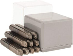 C.H. Hanson - 9 Piece, 1/8" Character Steel Stamp Set - Figures, Low Stress Round Face Full - Apex Tool & Supply