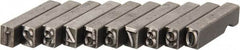 C.H. Hanson - 10 Piece, 3/16 Inch Character, Steel Type Set - 10 Character Capacity, 0-9 Content - Apex Tool & Supply