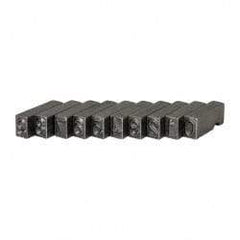 C.H. Hanson - 10 Piece, 1/4 Inch Character, Steel Type Set - 8 Character Capacity, 0-9 Content - Apex Tool & Supply