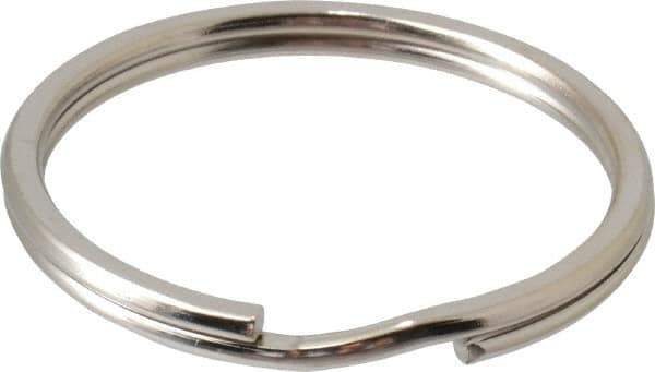 C.H. Hanson - 1-1/2" ID, 39mm OD, 4mm Thick, Split Ring - Carbon Spring Steel, Nickel Plated Finish - Apex Tool & Supply