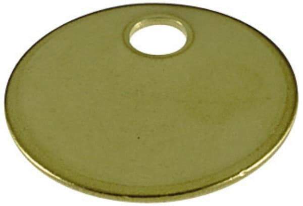 C.H. Hanson - 1-1/4 Inch Diameter, Round, Brass Blank Metal Tag - Blank Metal Check - Apex Tool & Supply