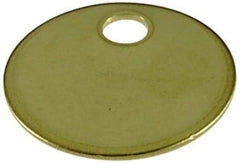 C.H. Hanson - 1-1/4 Inch Diameter, Round, Brass Blank Metal Tag - Blank Metal Check - Apex Tool & Supply