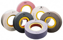 Camel Grinding Wheels - 20" Diam x 8" Hole x 2" Wide Centerless & Cylindrical Grinding Wheel - 36 Grit, Aluminum Oxide, Type 7, Coarse Grade, Vitrified Bond, Two Side Recess - Apex Tool & Supply