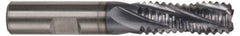Hertel - 2" Diam, Coarse Pitch, 4" LOC, 8 Flute Cobalt Roughing Square End Mill - TiAlN Finish, 7-3/4" OAL, 2" Shank Diam, Single End, 30° Helix - Apex Tool & Supply