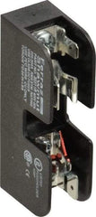Ferraz Shawmut - 1 Pole, 10 to 14 AWG, 600 VAC/VDC, 30 Amp, DIN Rail Mount, Screw Mount Fuse Block - 13/32 Inch Diameter x 1-1/2 Inch Fuse Length, 3.04 Inch Long x 0.85 Inch Wide x 1.31 Inch High Block - Apex Tool & Supply
