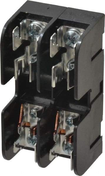Ferraz Shawmut - 2 Pole, 10 to 14 AWG, 600 VAC/VDC, 30 Amp, DIN Rail Mount, Screw Mount Fuse Block - 13/32 Inch Diameter x 1-1/2 Inch Fuse Length, 3.04 Inch Long x 1.6 Inch Wide x 1.31 Inch High Block - Apex Tool & Supply