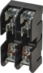 Ferraz Shawmut - 2 Pole, 10 to 14 AWG, 600 VAC/VDC, 30 Amp, DIN Rail Mount, Screw Mount Fuse Block - 13/32 Inch Diameter x 1-1/2 Inch Fuse Length, 3.04 Inch Long x 1.6 Inch Wide x 1.31 Inch High Block - Apex Tool & Supply