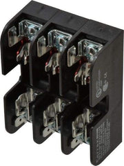 Ferraz Shawmut - 3 Pole, 10 to 14 AWG, 600 VAC/VDC, 30 Amp, DIN Rail Mount, Screw Mount Fuse Block - 13/32 Inch Diameter x 1-1/2 Inch Fuse Length, 3.04 Inch Long x 2.35 Inch Wide x 1.31 Inch High Block - Apex Tool & Supply