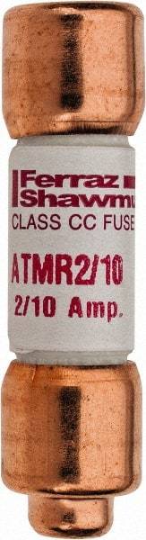 Ferraz Shawmut - 600 VAC/VDC, 0.2 Amp, Fast-Acting General Purpose Fuse - Clip Mount, 1-1/2" OAL, 100 at DC, 200 at AC kA Rating, 13/32" Diam - Apex Tool & Supply