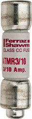 Ferraz Shawmut - 600 VAC/VDC, 0.3 Amp, Fast-Acting General Purpose Fuse - Clip Mount, 1-1/2" OAL, 100 at DC, 200 at AC kA Rating, 13/32" Diam - Apex Tool & Supply