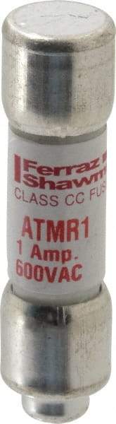 Ferraz Shawmut - 600 VAC/VDC, 1 Amp, Fast-Acting General Purpose Fuse - Clip Mount, 1-1/2" OAL, 100 at DC, 200 at AC kA Rating, 13/32" Diam - Apex Tool & Supply