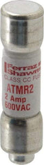 Ferraz Shawmut - 600 VAC/VDC, 2 Amp, Fast-Acting General Purpose Fuse - Clip Mount, 1-1/2" OAL, 100 at DC, 200 at AC kA Rating, 13/32" Diam - Apex Tool & Supply