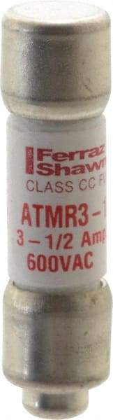 Ferraz Shawmut - 600 VAC/VDC, 3.5 Amp, Fast-Acting General Purpose Fuse - Clip Mount, 1-1/2" OAL, 100 at DC, 200 at AC kA Rating, 13/32" Diam - Apex Tool & Supply