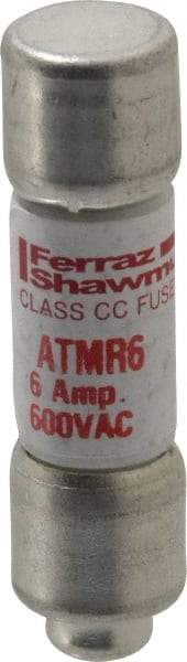 Ferraz Shawmut - 600 VAC/VDC, 6 Amp, Fast-Acting General Purpose Fuse - Clip Mount, 1-1/2" OAL, 100 at DC, 200 at AC kA Rating, 13/32" Diam - Apex Tool & Supply