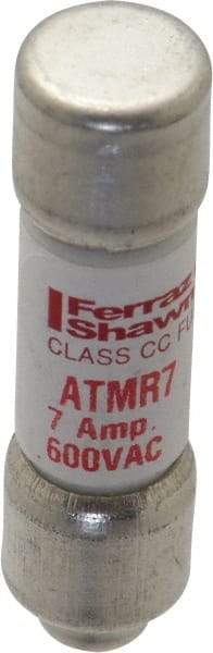 Ferraz Shawmut - 600 VAC/VDC, 7 Amp, Fast-Acting General Purpose Fuse - Clip Mount, 1-1/2" OAL, 100 at DC, 200 at AC kA Rating, 13/32" Diam - Apex Tool & Supply