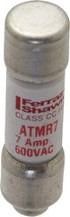 Ferraz Shawmut - 600 VAC/VDC, 7 Amp, Fast-Acting General Purpose Fuse - Clip Mount, 1-1/2" OAL, 100 at DC, 200 at AC kA Rating, 13/32" Diam - Apex Tool & Supply