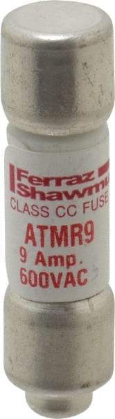 Ferraz Shawmut - 600 VAC/VDC, 9 Amp, Fast-Acting General Purpose Fuse - Clip Mount, 1-1/2" OAL, 100 at DC, 200 at AC kA Rating, 13/32" Diam - Apex Tool & Supply