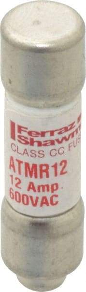 Ferraz Shawmut - 600 VAC/VDC, 12 Amp, Fast-Acting General Purpose Fuse - Clip Mount, 1-1/2" OAL, 100 at DC, 200 at AC kA Rating, 13/32" Diam - Apex Tool & Supply