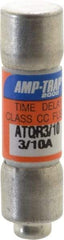 Ferraz Shawmut - 300 VDC, 600 VAC, 0.3 Amp, Time Delay General Purpose Fuse - Clip Mount, 1-1/2" OAL, 100 at DC, 200 at AC kA Rating, 13/32" Diam - Apex Tool & Supply