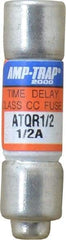 Ferraz Shawmut - 300 VDC, 600 VAC, 0.5 Amp, Time Delay General Purpose Fuse - Clip Mount, 1-1/2" OAL, 100 at DC, 200 at AC kA Rating, 13/32" Diam - Apex Tool & Supply