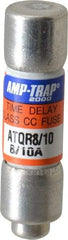 Ferraz Shawmut - 300 VDC, 600 VAC, 0.8 Amp, Time Delay General Purpose Fuse - Clip Mount, 1-1/2" OAL, 100 at DC, 200 at AC kA Rating, 13/32" Diam - Apex Tool & Supply