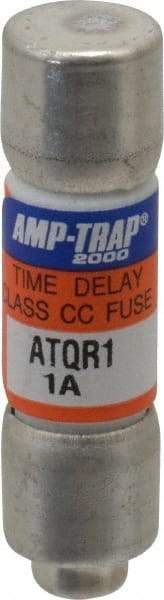 Ferraz Shawmut - 300 VDC, 600 VAC, 1 Amp, Time Delay General Purpose Fuse - Clip Mount, 1-1/2" OAL, 100 at DC, 200 at AC kA Rating, 13/32" Diam - Apex Tool & Supply