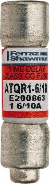 Ferraz Shawmut - 300 VDC, 600 VAC, 1.6 Amp, Time Delay General Purpose Fuse - Clip Mount, 1-1/2" OAL, 100 at DC, 200 at AC kA Rating, 13/32" Diam - Apex Tool & Supply