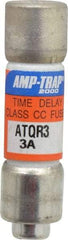 Ferraz Shawmut - 300 VDC, 600 VAC, 3 Amp, Time Delay General Purpose Fuse - Clip Mount, 1-1/2" OAL, 100 at DC, 200 at AC kA Rating, 13/32" Diam - Apex Tool & Supply