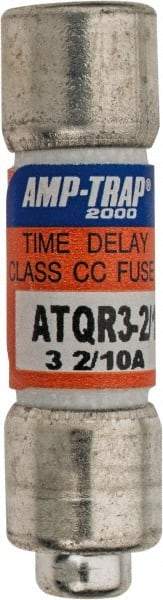 Ferraz Shawmut - 300 VDC, 600 VAC, 3.2 Amp, Time Delay General Purpose Fuse - Clip Mount, 1-1/2" OAL, 100 at DC, 200 at AC kA Rating, 13/32" Diam - Apex Tool & Supply